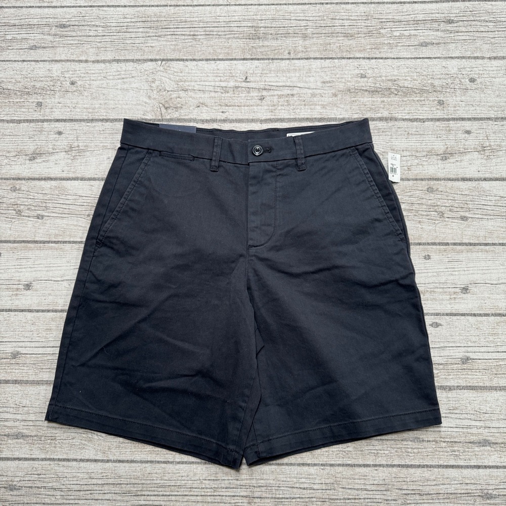 NEW Gap Chino Shorts Men's 28 Black Regenerative Cotton Twill Stretch Outdoor 8"